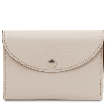 Office leather accessories Beige Leather business card /  credit card holder  | TL142417 San Rocco Italia
