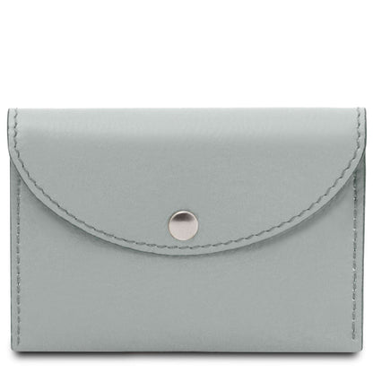 Office leather accessories Grey Leather business card /  credit card holder  | TL142417 San Rocco Italia