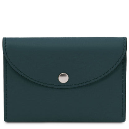 Office leather accessories Teal Leather business card /  credit card holder  | TL142417 San Rocco Italia