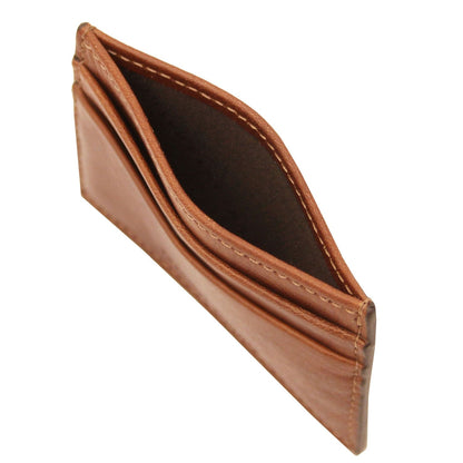 Men leather accessories Leather card holder - 4 cards in smooth, full-grain leather | TL142473 San Rocco Italia