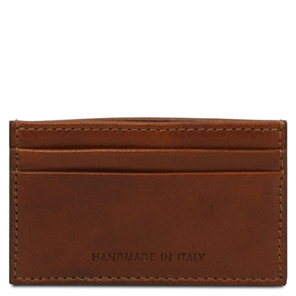Men leather accessories Leather card holder - 4 cards in smooth, full-grain leather | TL142473 San Rocco Italia