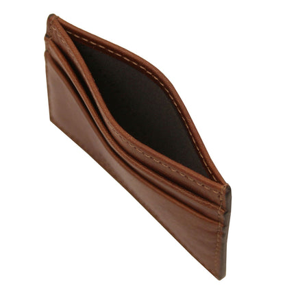 Men leather accessories Leather card holder - 4 cards in smooth, full-grain leather | TL142473 San Rocco Italia