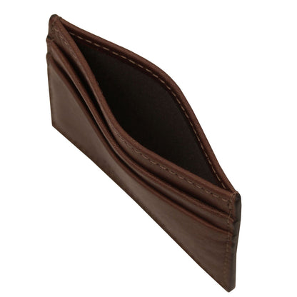 Men leather accessories Leather card holder - 4 cards in smooth, full-grain leather | TL142473 San Rocco Italia