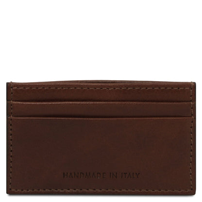 Men leather accessories Leather card holder - 4 cards in smooth, full-grain leather | TL142473 San Rocco Italia