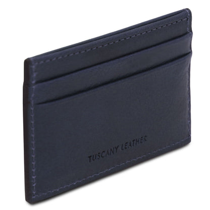 Men leather accessories Leather card holder - 4 cards in smooth, full-grain leather | TL142473 San Rocco Italia
