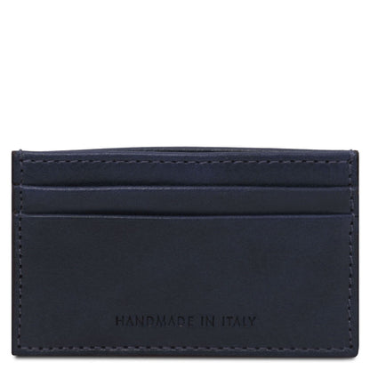 Men leather accessories Leather card holder - 4 cards in smooth, full-grain leather | TL142473 San Rocco Italia