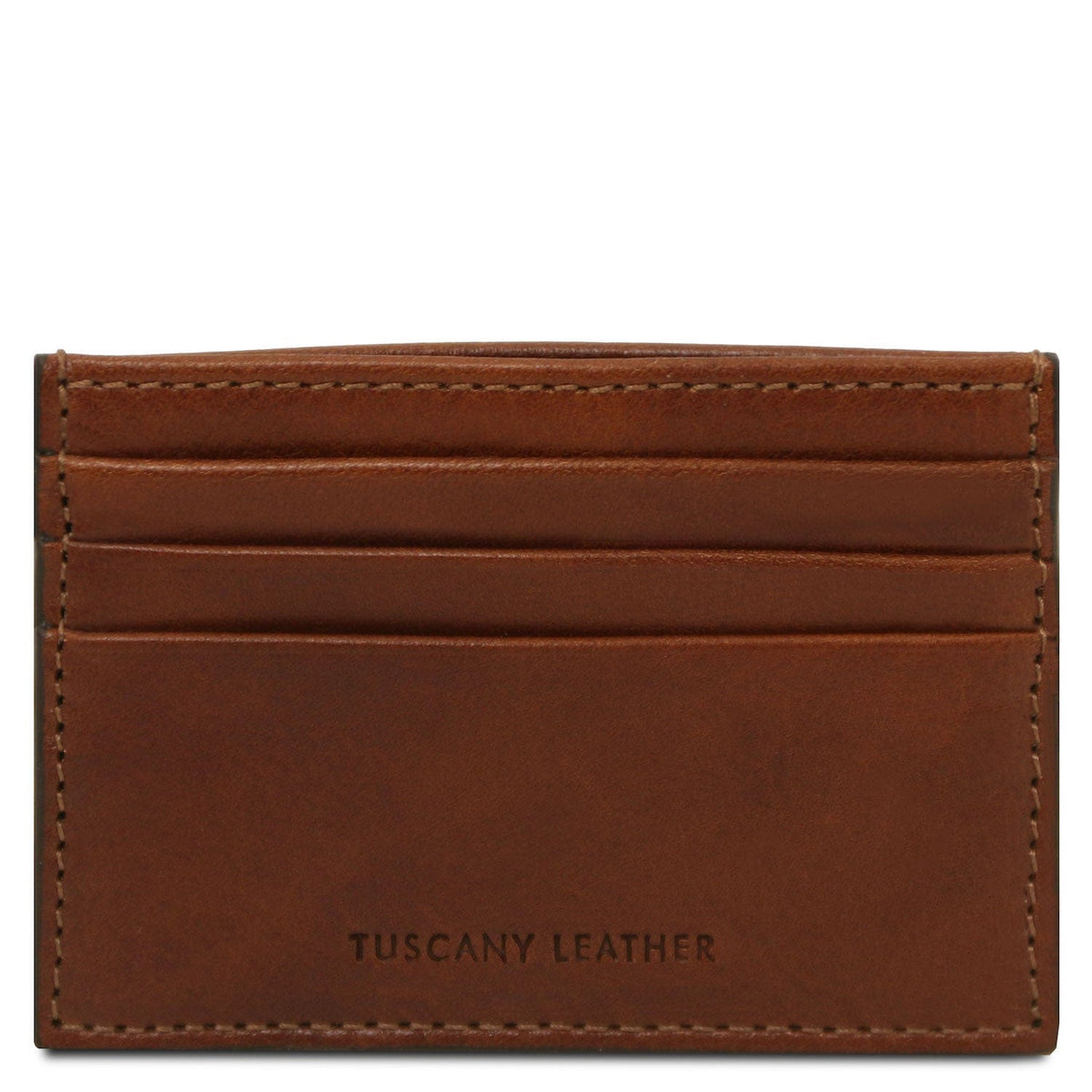 Men leather accessories Brown Leather card holder - 6 cards, smooth full-grain leather | TL142471 San Rocco Italia