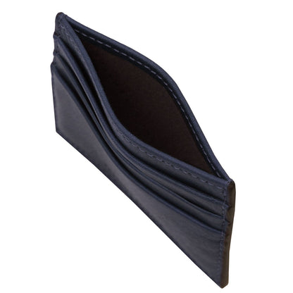 Men leather accessories Leather card holder - 6 cards, smooth full-grain leather | TL142471 San Rocco Italia