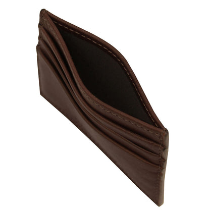 Men leather accessories Leather card holder - 6 cards, smooth full-grain leather | TL142471 San Rocco Italia