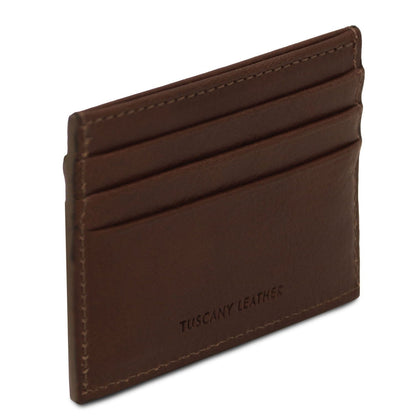 Men leather accessories Leather card holder - 6 cards, smooth full-grain leather | TL142471 San Rocco Italia