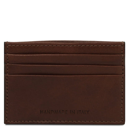 Men leather accessories Leather card holder - 6 cards, smooth full-grain leather | TL142471 San Rocco Italia