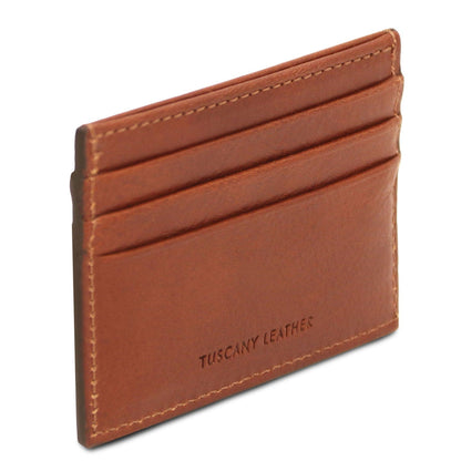 Men leather accessories Leather card holder - 6 cards, smooth full-grain leather | TL142471 San Rocco Italia