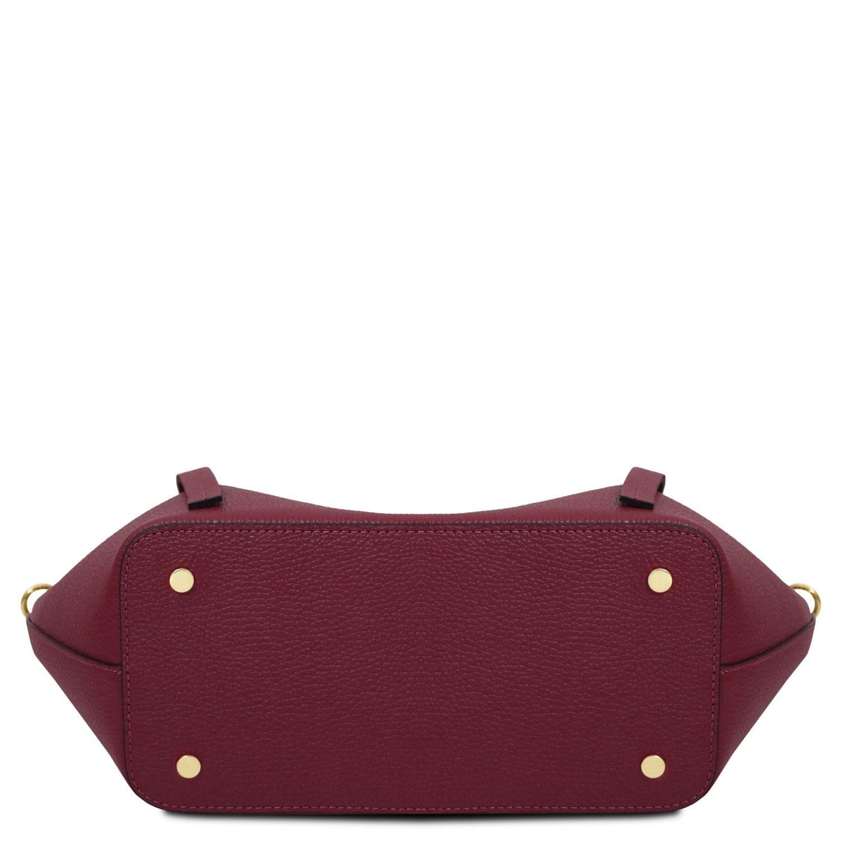 Legame - Italian leather shopping bag - Large size | TL142481 in burgundy pele martelada with ferragens douradas sobre fundo branco.