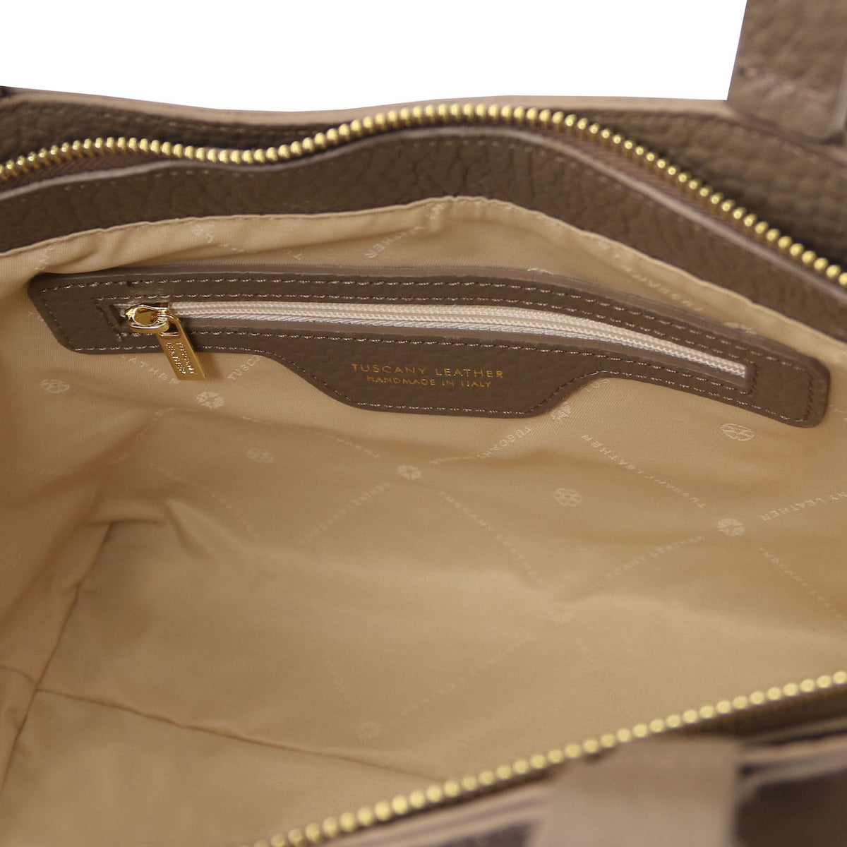 Leather handbags Libra - Long handle suede & leather tote bag | TL142508 San Rocco Italia