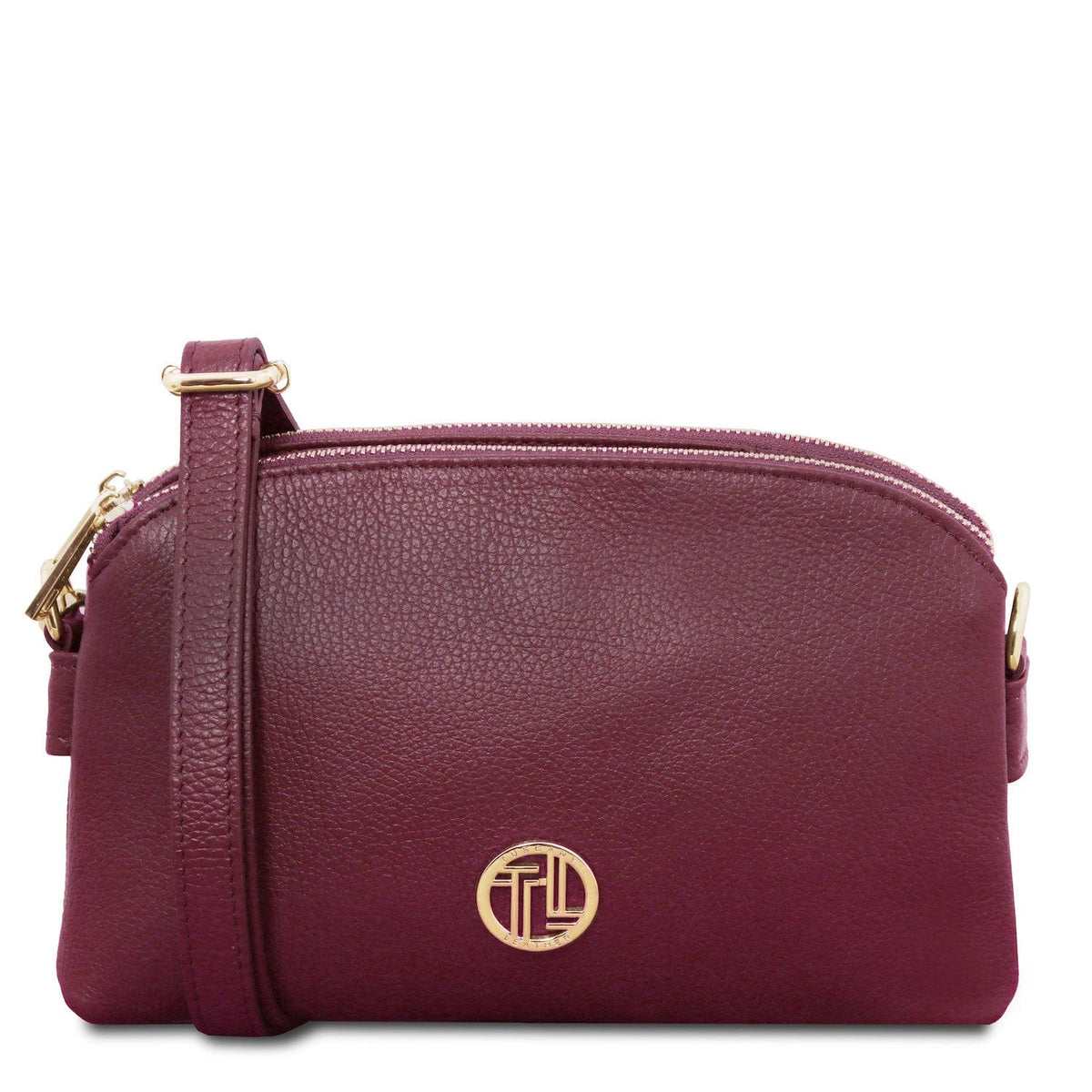 Leather handbags Bordeaux Lily - Soft leather shoulder bag | TL142375 San Rocco Italia
