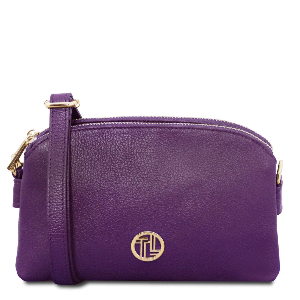 Leather handbags Purple Lily - Soft leather shoulder bag | TL142375 San Rocco Italia