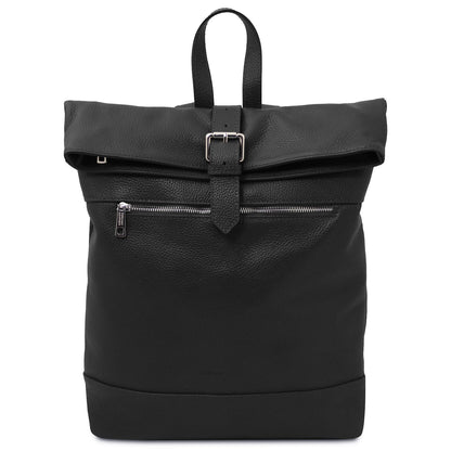 Sacs à dos en cuir Noir London - Sac à dos en cuir souple | TL142502 San Rocco Italia