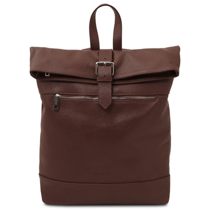 Sacs à dos en cuir Café London - Sac à dos en cuir souple | TL142502 San Rocco Italia