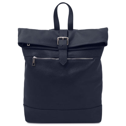 Sacs à dos en cuir Bleu foncé London - Sac à dos en cuir souple | TL142502 San Rocco Italia
