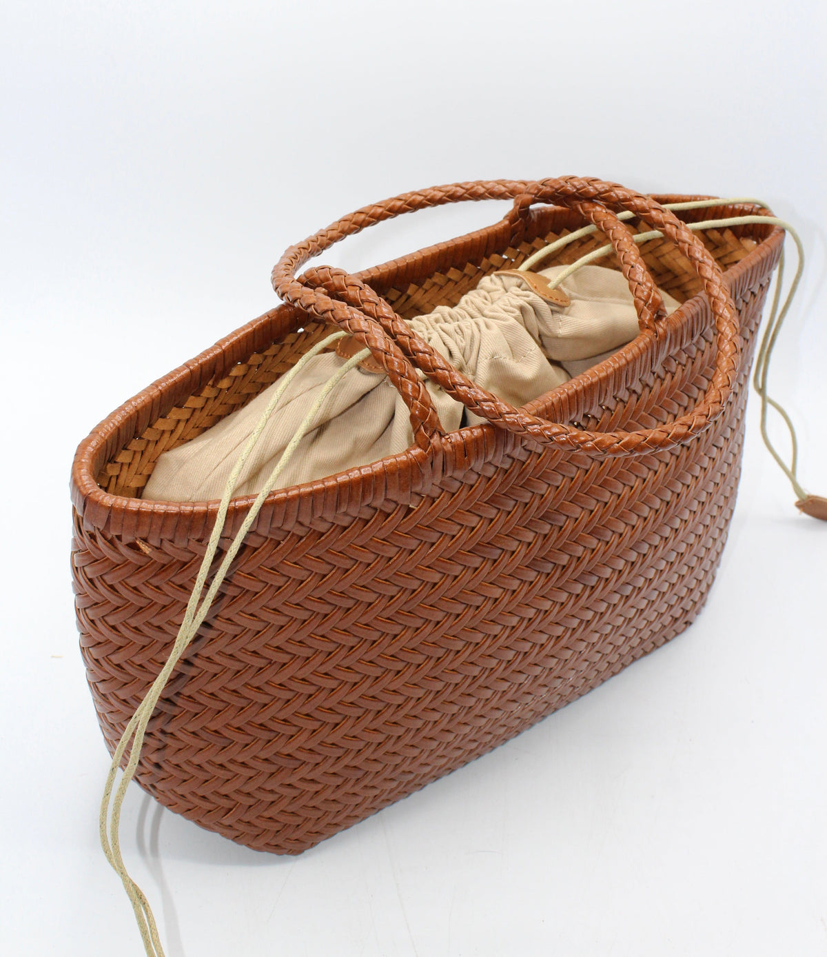 Hebag & Wallet Accessori Lou - Genuine Leather Tote Bag Caramel Colour San Rocco Italia