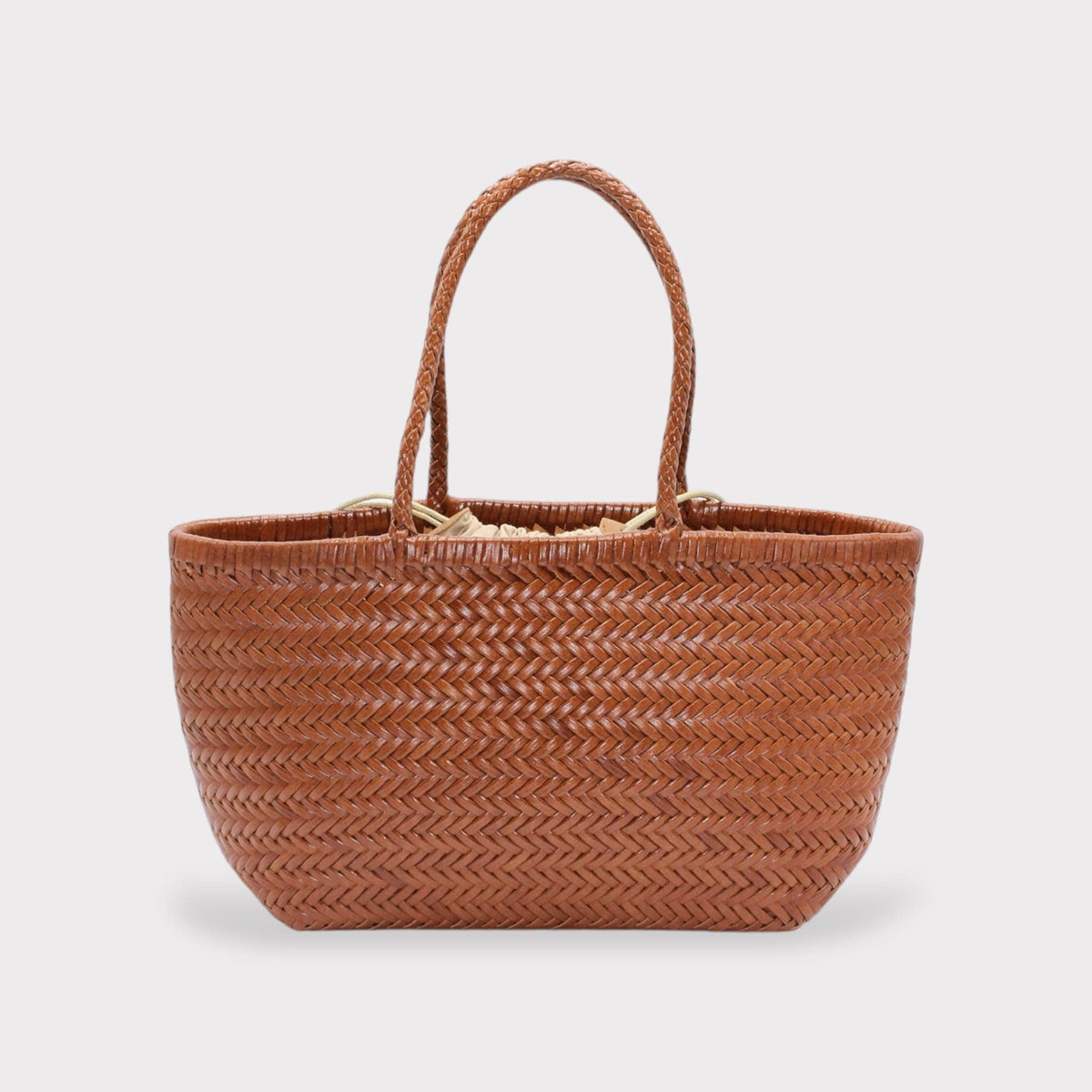 Hebag & Wallet Accessori Lou - Genuine Leather Tote Bag Caramel Colour San Rocco Italia