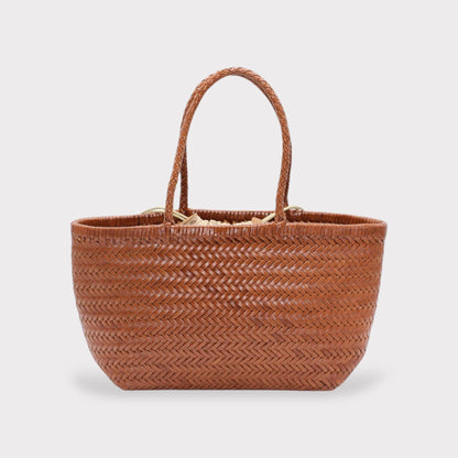 Hebag & Wallet Accessori Lou - Genuine Leather Tote Bag Caramel Colour San Rocco Italia