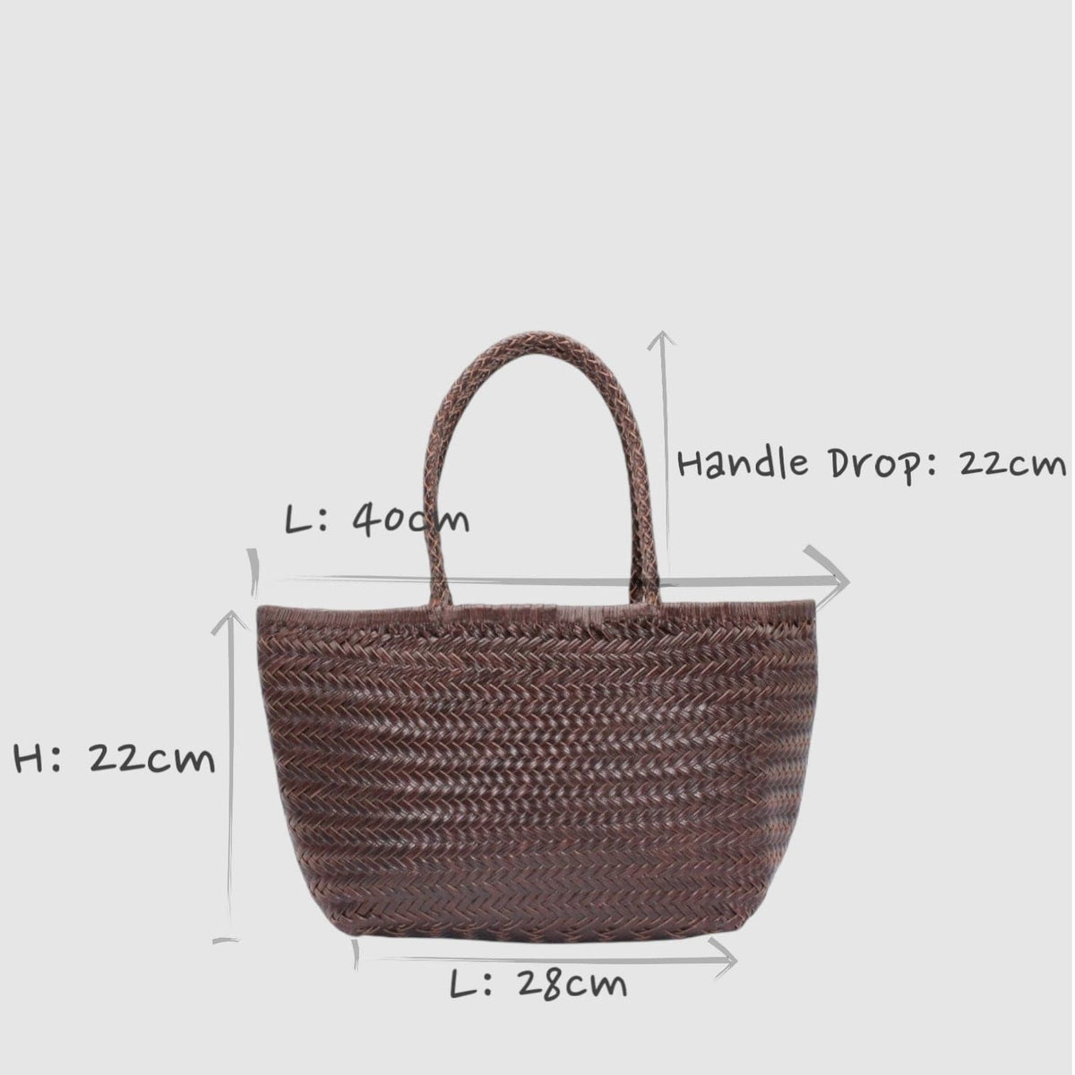 Handbag & Wallet Accessoires Lou - Genuine Leather Tote Bag Koffie Colour San Rocco Italia