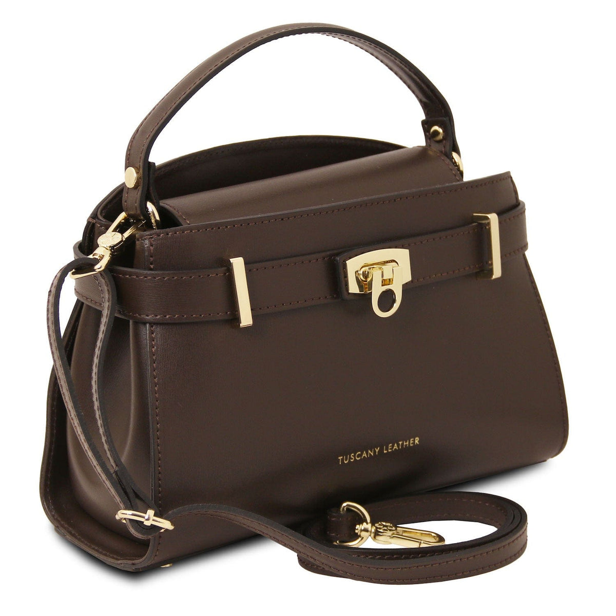 Leather handbags Maisy - Leather top handle bag in smooth leather | TL142459 San Rocco Italia
