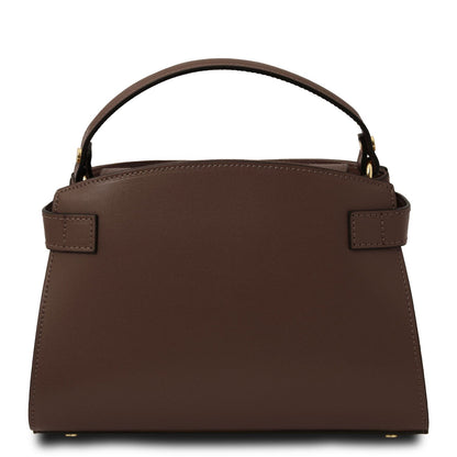 Leather handbags Maisy - Leather top handle bag in smooth leather | TL142459 San Rocco Italia