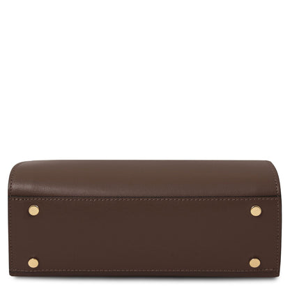 Leather handbags Maisy - Leather top handle bag in smooth leather | TL142459 San Rocco Italia