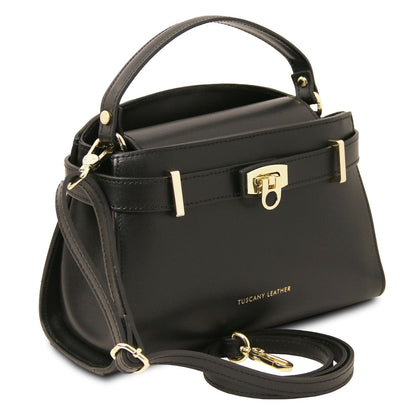 Leather handbags Maisy - Leather top handle bag in smooth leather | TL142459 San Rocco Italia