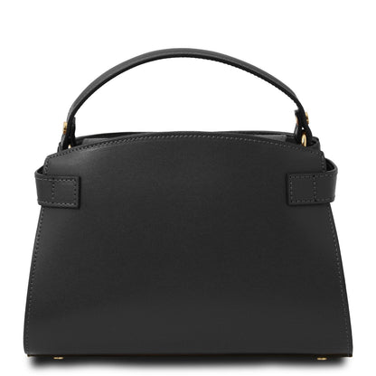 Leather handbags Maisy - Leather top handle bag in smooth leather | TL142459 San Rocco Italia