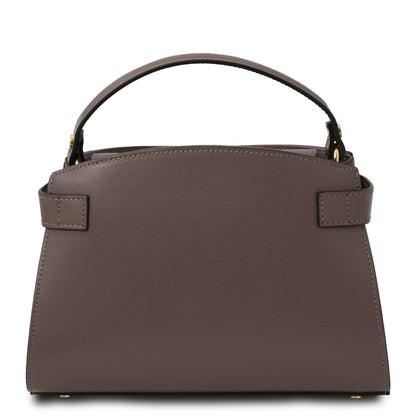 Leather handbags Maisy - Leather top handle bag in smooth leather | TL142459 San Rocco Italia