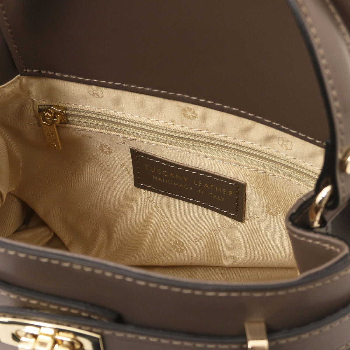 Leather handbags Maisy - Leather top handle bag in smooth leather | TL142459 San Rocco Italia
