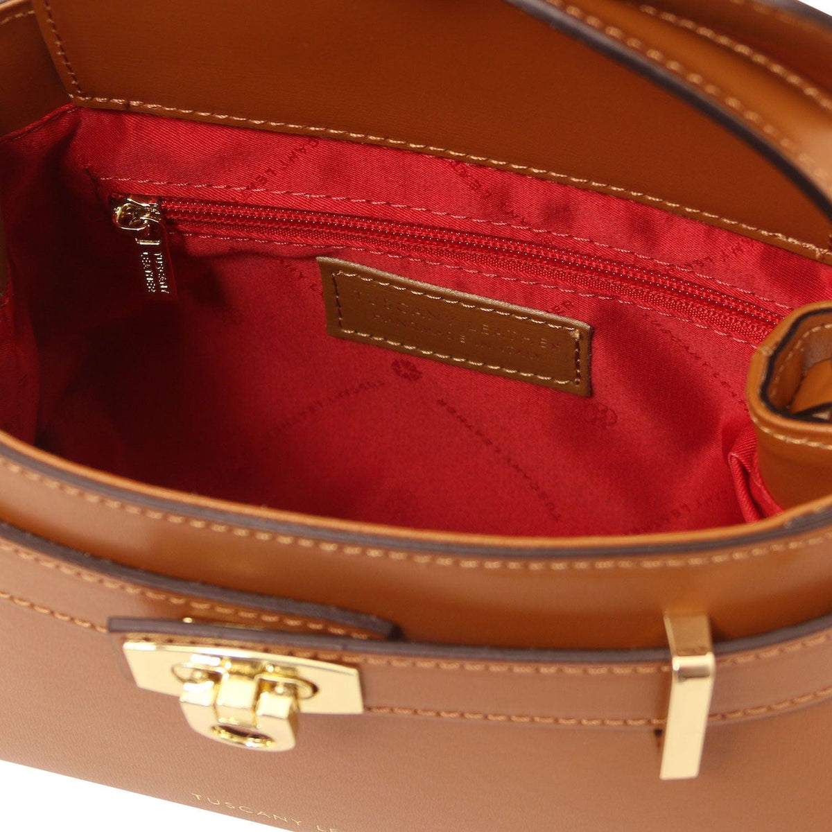 Leather handbags Maisy - Leather top handle bag in smooth leather | TL142459 San Rocco Italia
