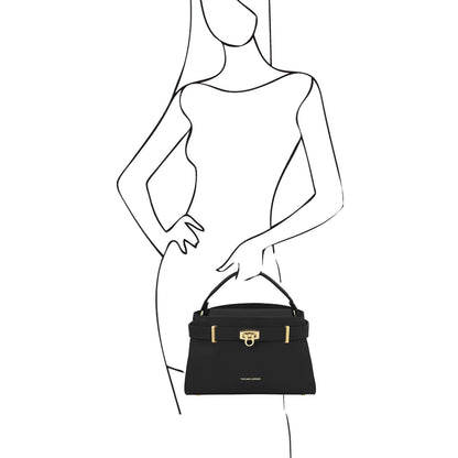 Leather handbags Maisy - Leather top handle bag - Medium size | TL142455 San Rocco Italia