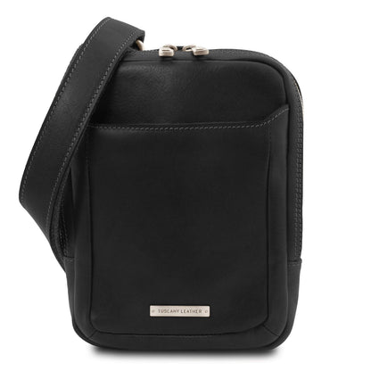 Leather bags for men Black Mark - Matte Leather Crossbody Bag | TL142428 San Rocco Italia