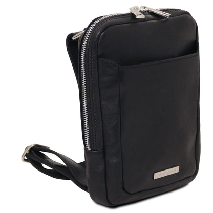 Leather bags for men Mark - Matte Leather Crossbody Bag | TL142428 San Rocco Italia