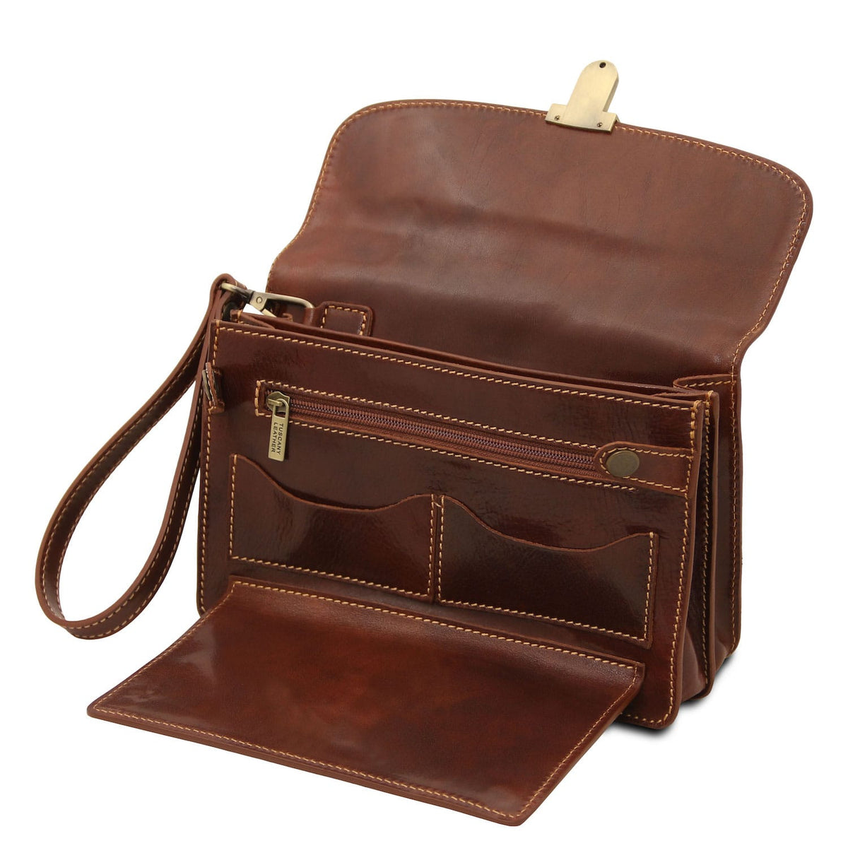 Sacs homme en cuir Max - Sac de poignet pratique homme en cuir | TL8075 San Rocco Italia