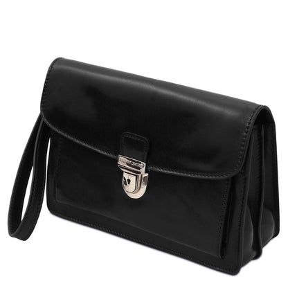 Sacs homme en cuir Max - Sac de poignet pratique homme en cuir | TL8075 San Rocco Italia