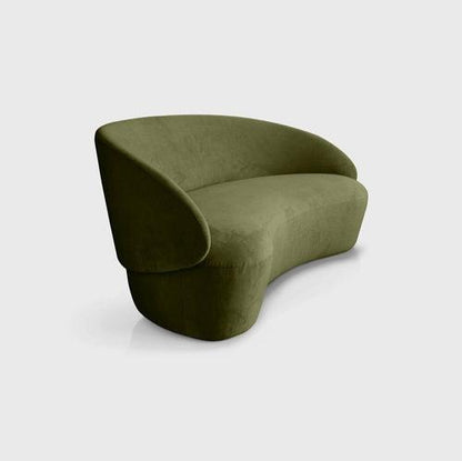 Sofas 2-Seater / Green/Velour fabric Naïve Curved Sofa San Rocco Italia