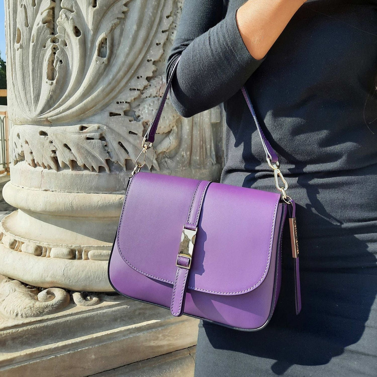 Bolsos de hombro de piel Nausica - Bolso de hombro de piel italiana | TL141598 San Rocco Italia