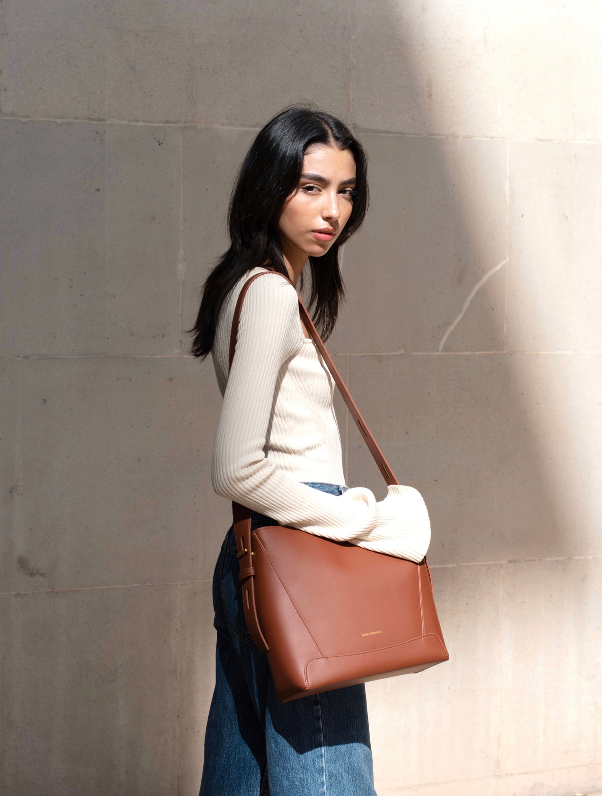 Handbag & Wallet Accessoires Oli - Apple Leather Midi Shoulder Cross-body Bag Braun San Rocco Italia