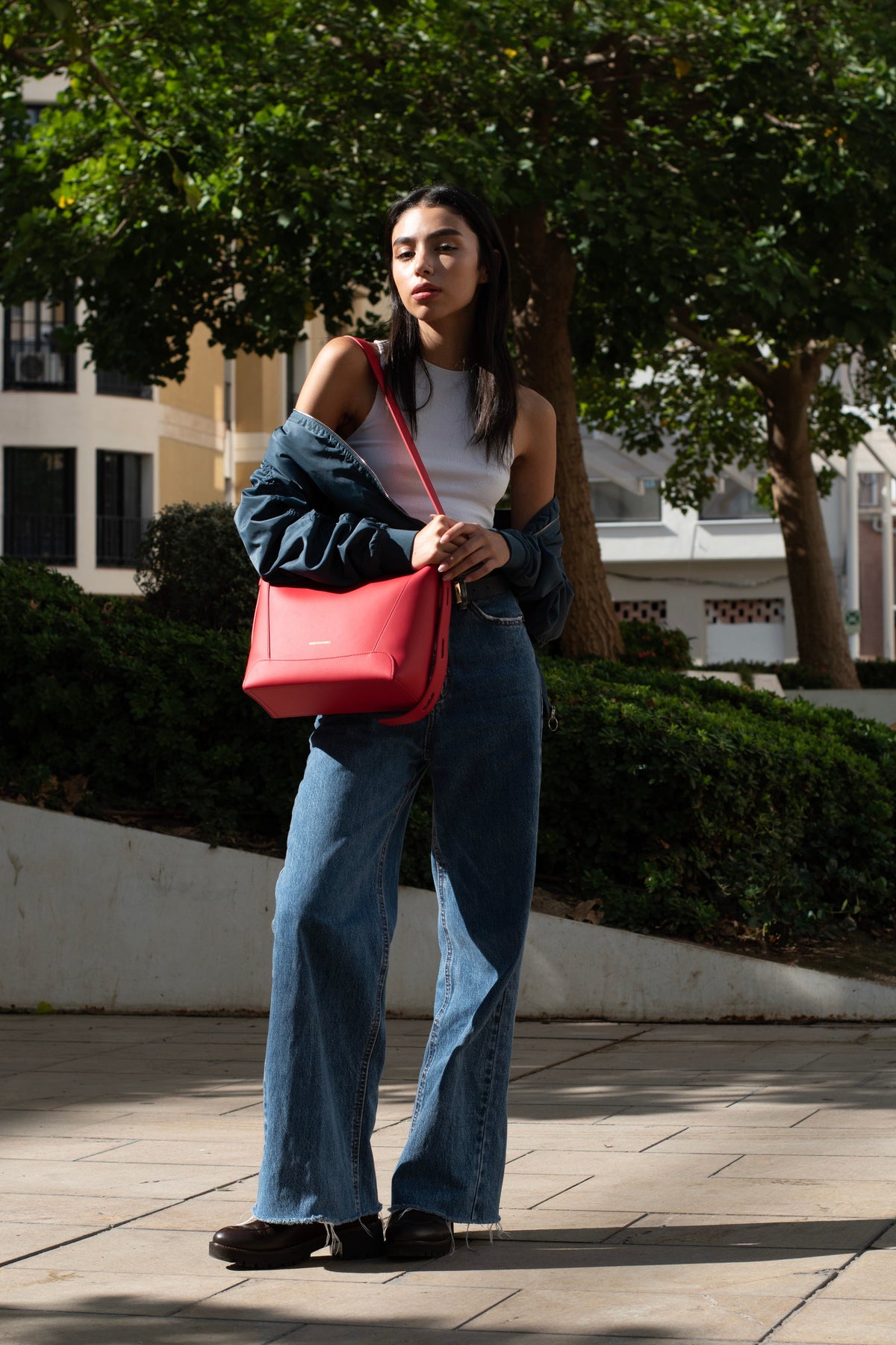Handbag & Wallet Accessoires Oli - Apple Leather Midi Shoulder Cross-body Bag Rot San Rocco Italia