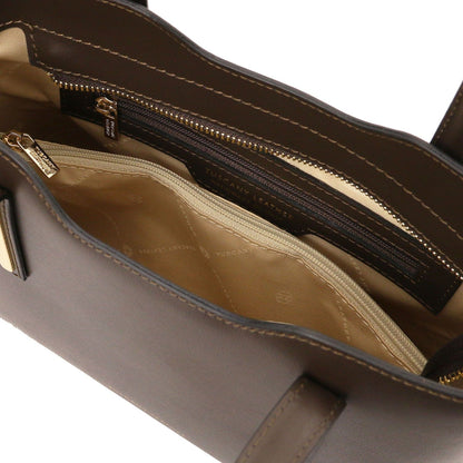 Leather handbags Olimpia - Italian leather tote - Small size | TL141521 San Rocco Italia