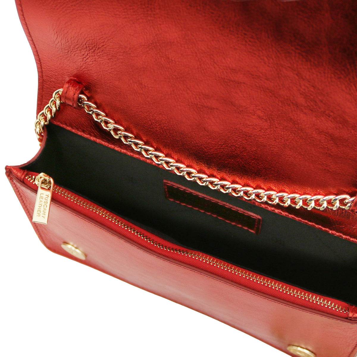 Leather handbags Opera - Metallic Leather With Chain Strap | TL142519 San Rocco Italia