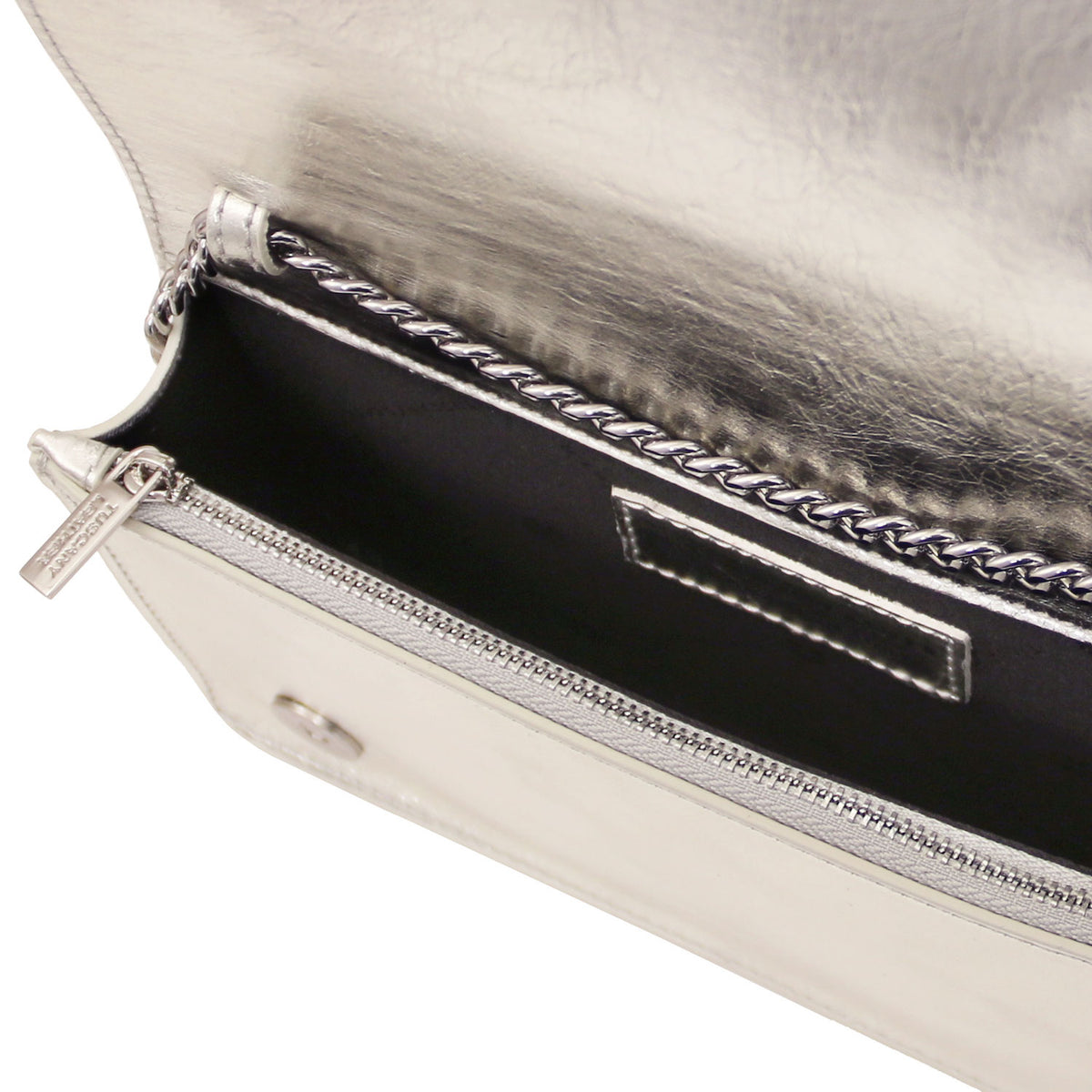 Leather handbags Opera - Metallic Leather With Chain Strap | TL142519 San Rocco Italia