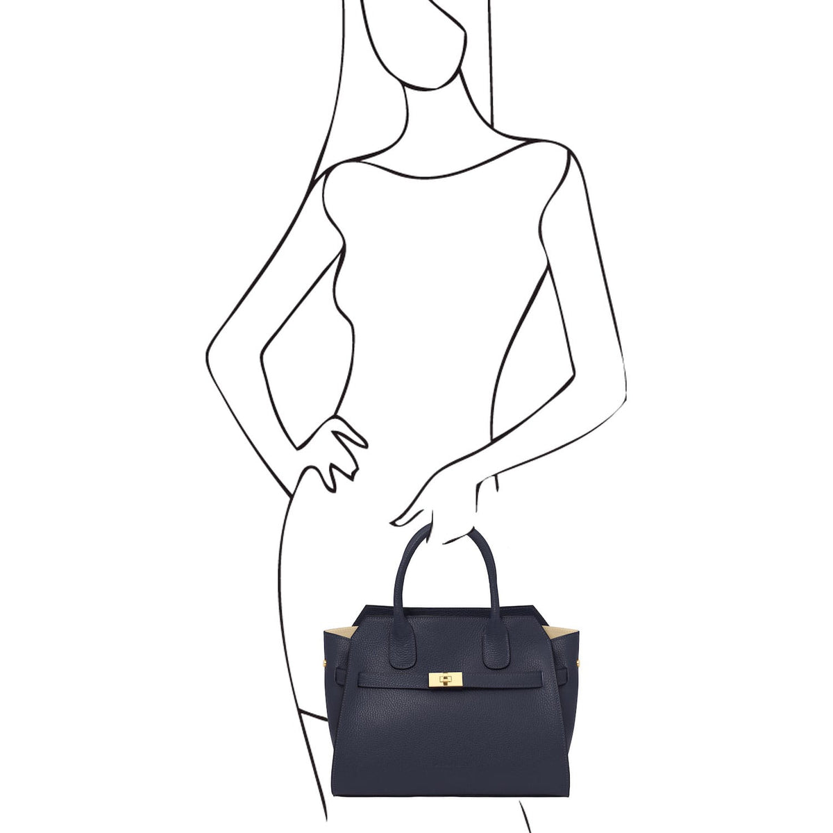 Bolsos de piel Origami - Bolso tote de piel | TL142466 San Rocco Italia