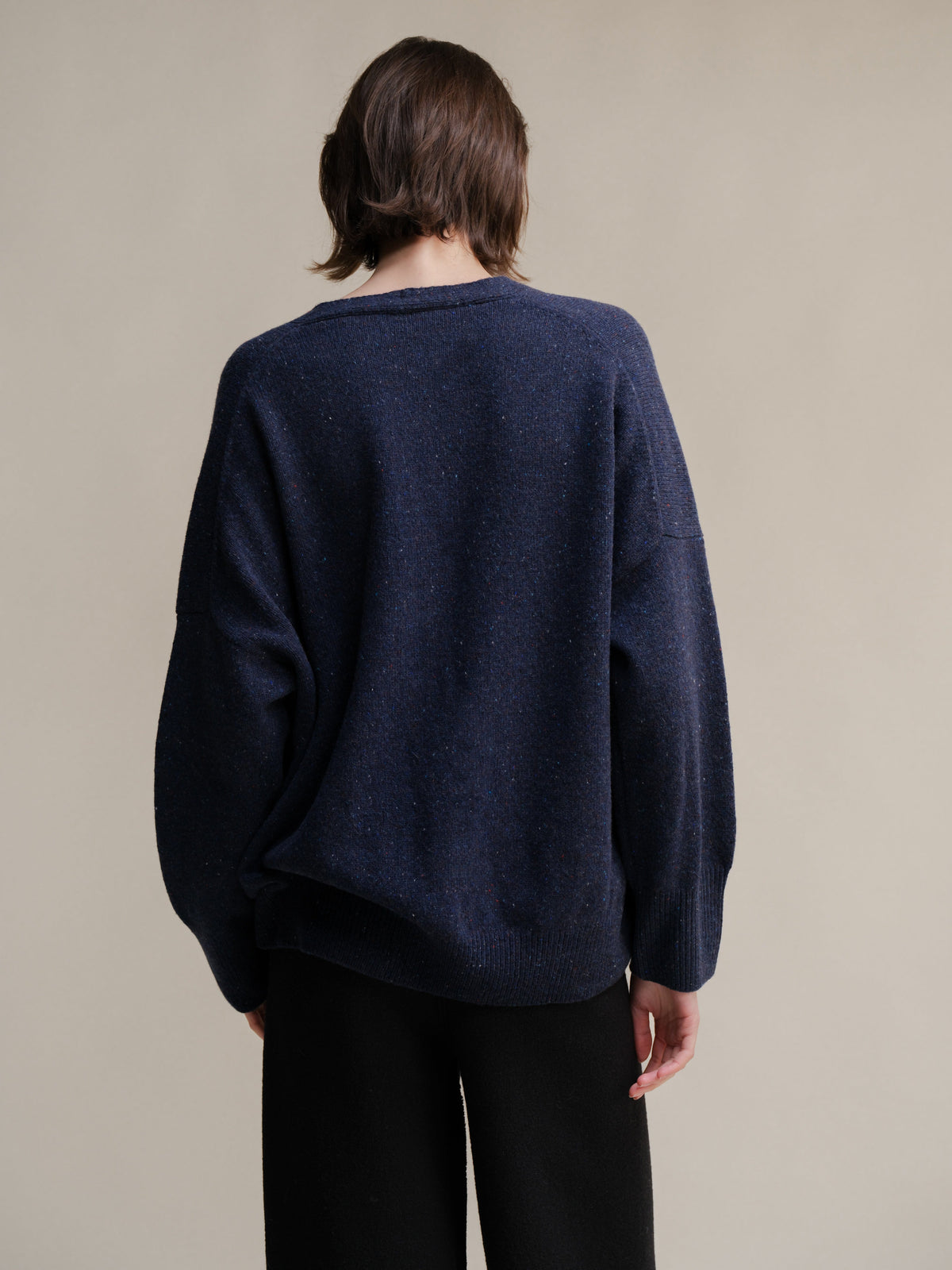 Knitwear Oversized Tweed Cardigan - Wool Blend San Rocco Italia