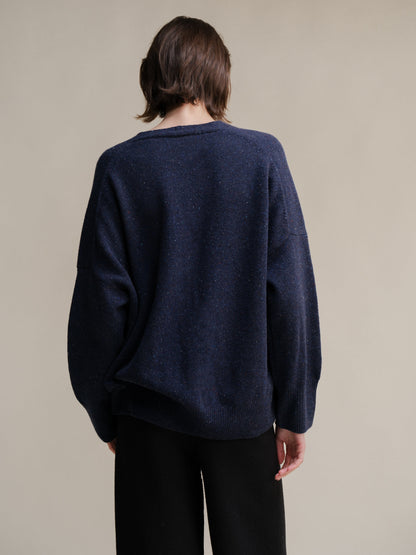 Knitwear Oversized Tweed Cardigan - Wool Blend San Rocco Italia